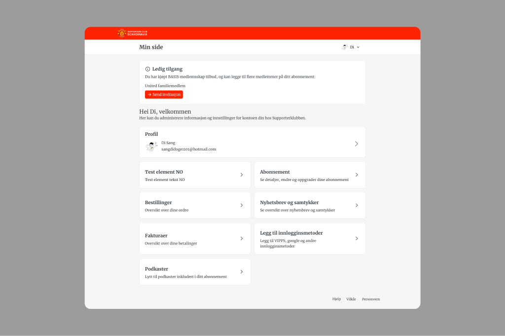 Minside – United.no